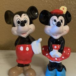 Vintage Disney Mickey & Minnie Mouse Figurines 