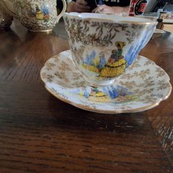 vintage bone china teacup and saucer set
