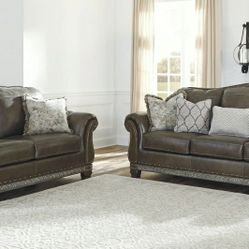 Malacara Quarry Leather Living Room Set


