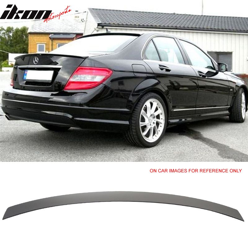 Fits 2008-2014 Benz C-Class W204 C204 Sedan OE Style Matte Black Rear Roof Spoiler