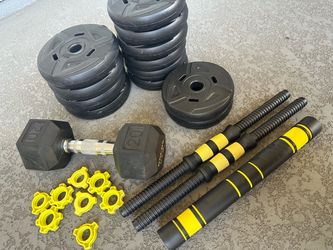 Adjustable Dumbbell and Weight Plate Set