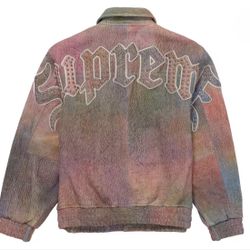 Supreme Pebbled Leather Varsity Jacket 