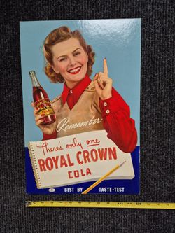 Royal Crown Cola 1950' Cardboard 