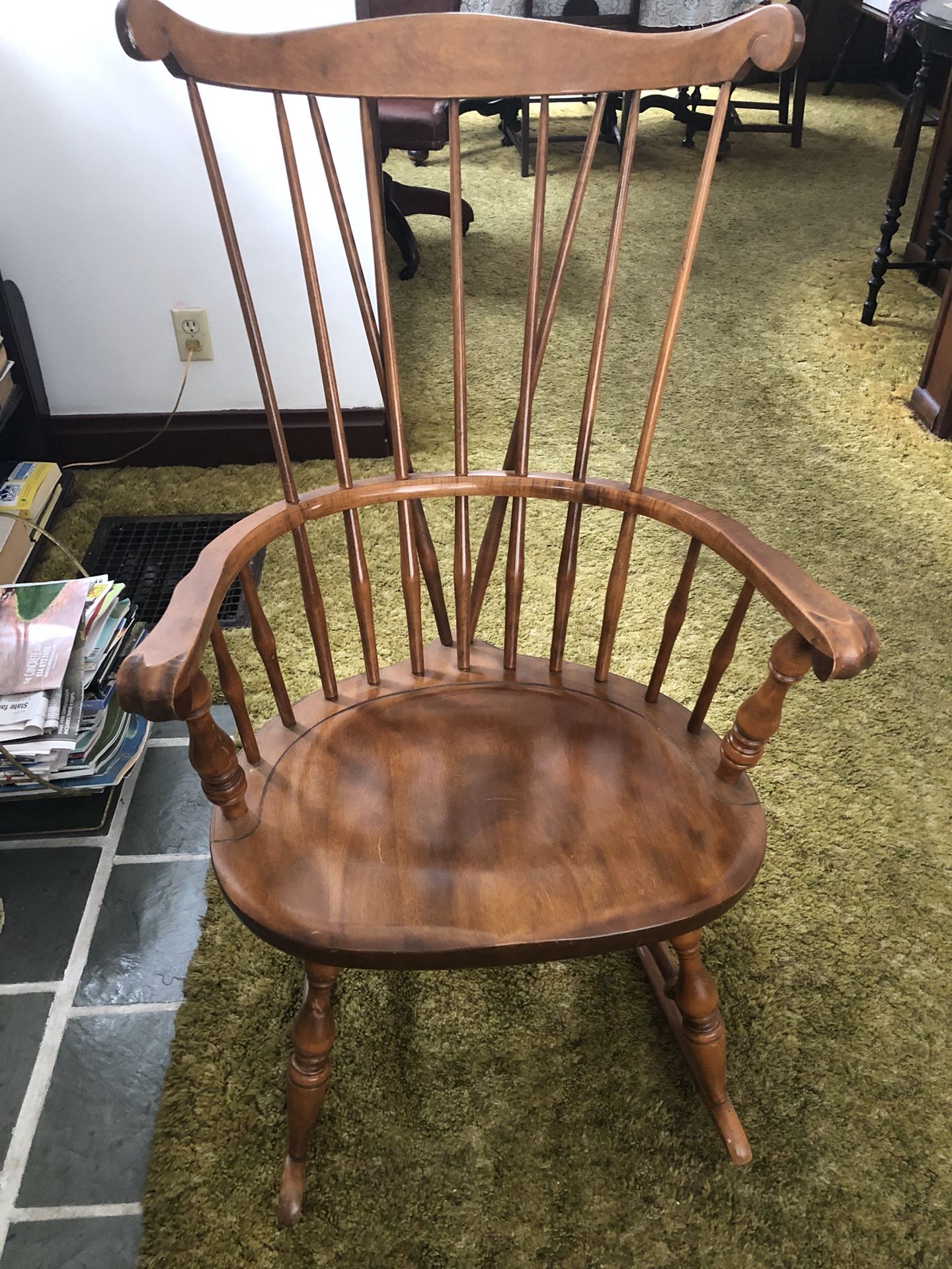 Old beautiful rocking chair.