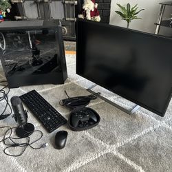 CyberpowerPC + ASUS Monitor + Razor Xbox Controller + Dell Keyboard & Mouse + ZealSound Mic