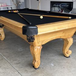 Elegant Pool Table 8’ (Free Delivery & Pro Setup) New Felt Any Color + All Accessories 
