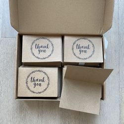 Brown Thank You Cards (Set of 120) 