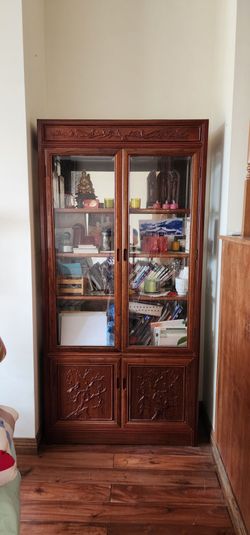 Redwood Cabinet like new