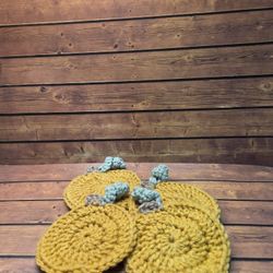 Crochet Pumpkin Coaster