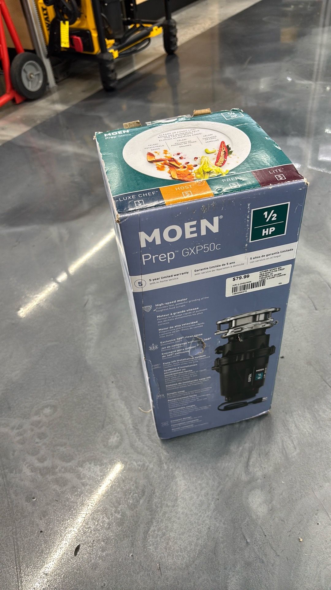 Moen Prep Food and Waste Disposal ‘Open Box’ 1/2 HP