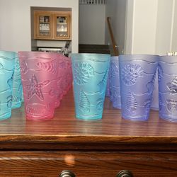 Luau Or Beach Themed Plastic Reusable Cups