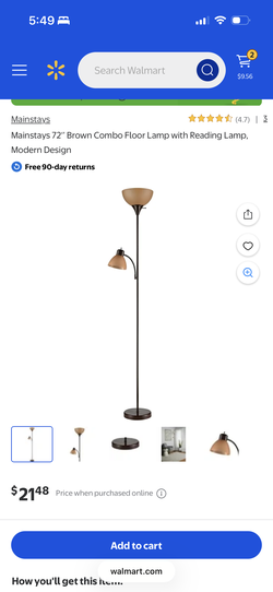 Floor Lamp with Reading Lamp