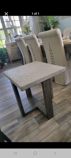 2- stone top end tables - need gone asap