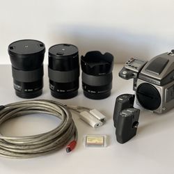 Medium format digital Hasselblad H4d 50mp Multi-shot with 3 lenses