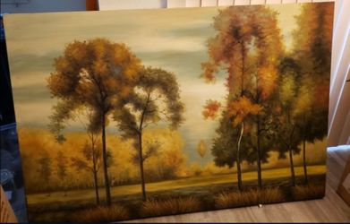 Large 60x40 Uttermost "Majestic Friends" Hand-Painted Canvas Art