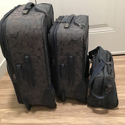 Samsonite Jacquard Vintage Luggage Silhouette 8 Series Set of 3 RARE!