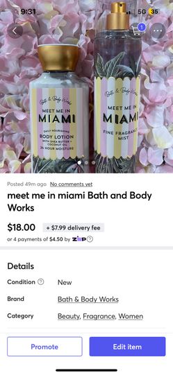 Bath And Bodyworks Mist And Lotion 