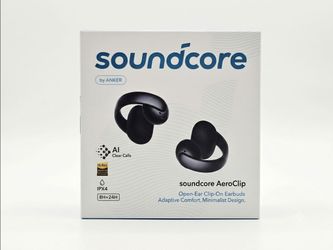 NEW Anker Soundcore AeroClip Open-Ear Wireless Earbuds - Brand New & Sealed