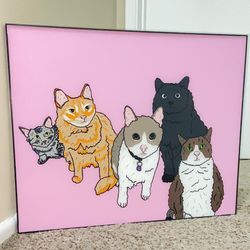 Glass Paintings Family, Friends, Pets, Anime & Cartoon Portraits Available LOCATED IN COVINA