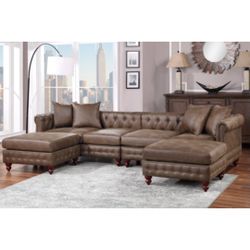 Brown Sectional Sofa 