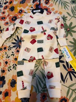 Carters Xmas pjs set size 12 months new