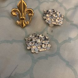 Broken Clip Earrings & Scarf Holder   