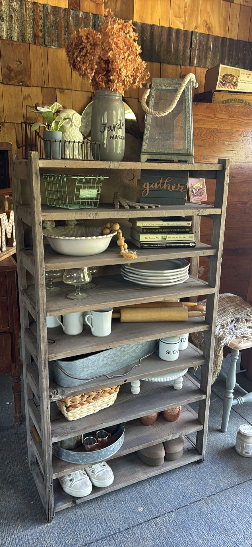 Refinished Vintage Wood Shelf