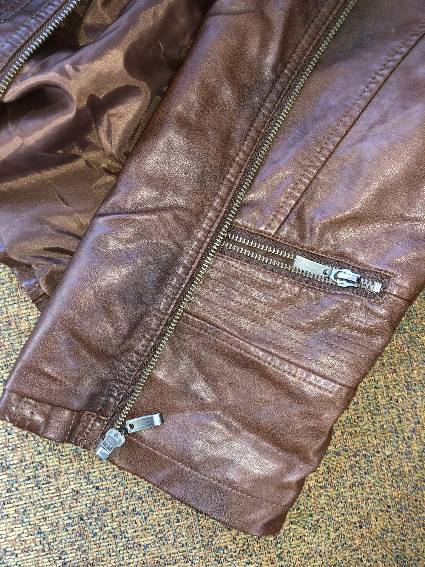 Leather jacket brown