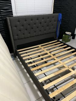 Grey Queen bed frame