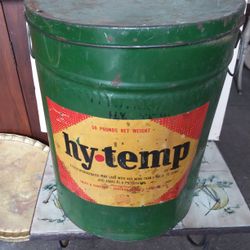 Antique Large Advertising Lard Tin 50 Pounds 