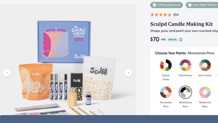 the candle making pottery kit for kids by sculpd