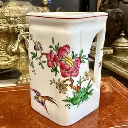 THE CUNARD STEAMSHIP COMPANY TUSCAN CHINA LIVERPOOL CREAMER MILK JUG FlORAL BIRD