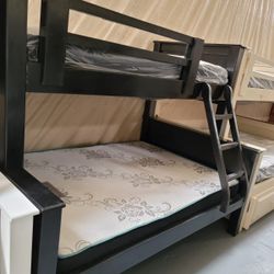 BUNK BED LITERA DE MADERA DE PINO CON COLCHONES INCLUIDOS - VERY STURDY