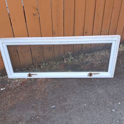 Wood Double Pane Window 46x18 Awning