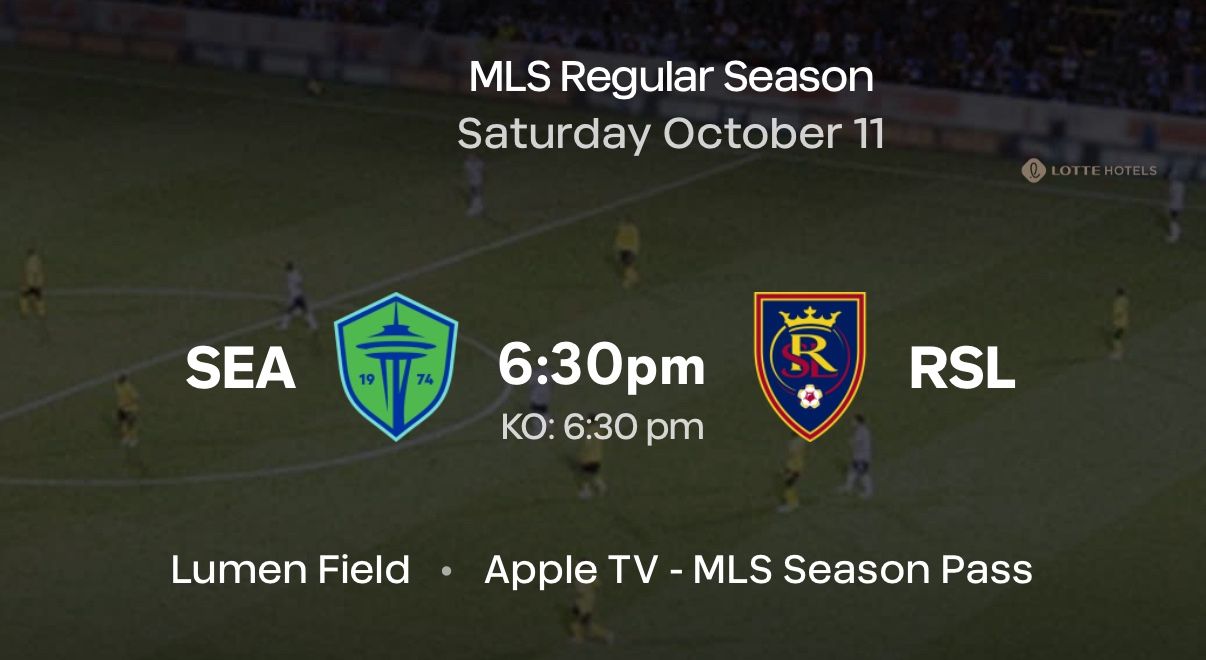 2 Tix Sounders Sat, Oct 11, 6:30PM, SEAvSLC, Section 132, Lower level
