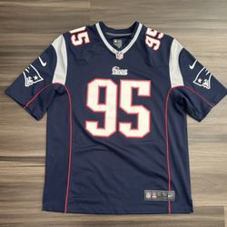 Nike New England Patriots Chandler Jones #95 On Field Home Jersey Men’s Large 