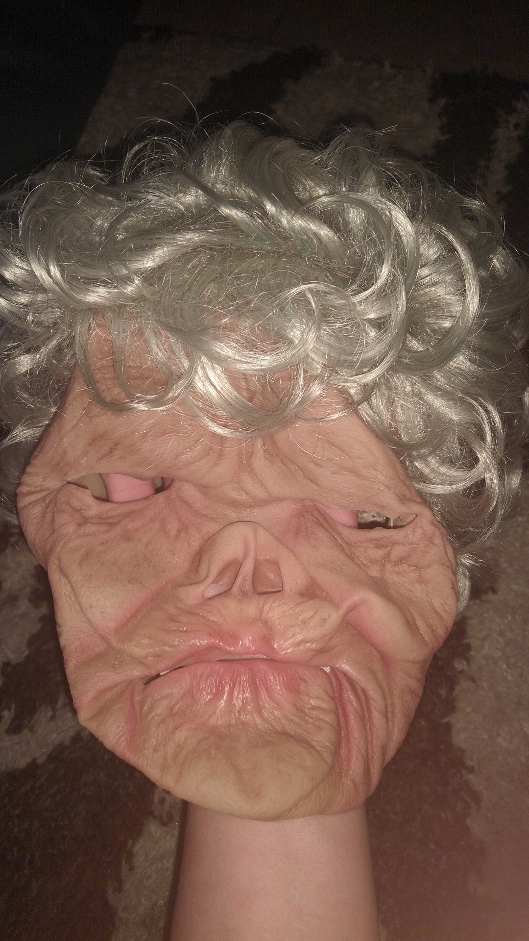 Old lady mask and hair