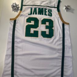 Lebron James #23 High School Jersey - stitched lettering - size Large & Medium.