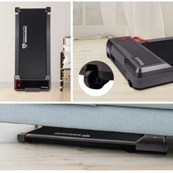 BalanceFrom SlimFold Dual-Mode Walking Pad, Compact Under-Desk Electric Treadmill with Remote Control & Transport Wheels, Quiet Space-Saving Walker fo