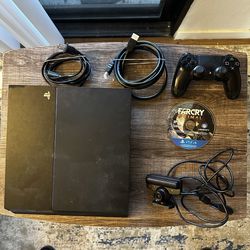 PS4 + Controller, Webcam, Cables And Game