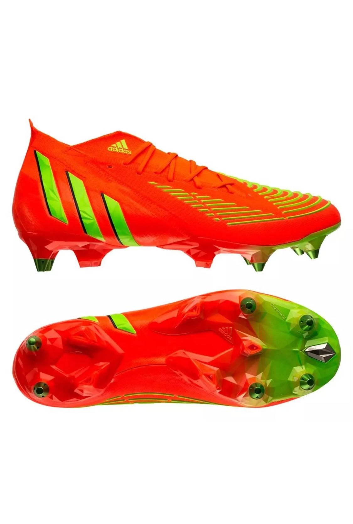 NEW Adidas Predator Edge.1 SG Soccer Cleats GW1016 Size 9 Solar Red Adidas Predator Edge.1 SG Soccer Cleats Solar Red GW1016  main image 4