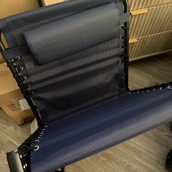 Dark blue Patio Chaise Lounge Chair NEW