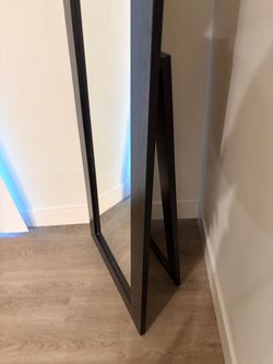 6-Foot Full-Length Wood Floor Mirror – Dark Espresso Finish