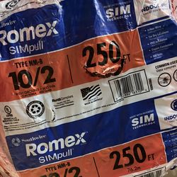 250 ft. 10/2 Solid Romex SIMpull CU NM-B W/G Wire