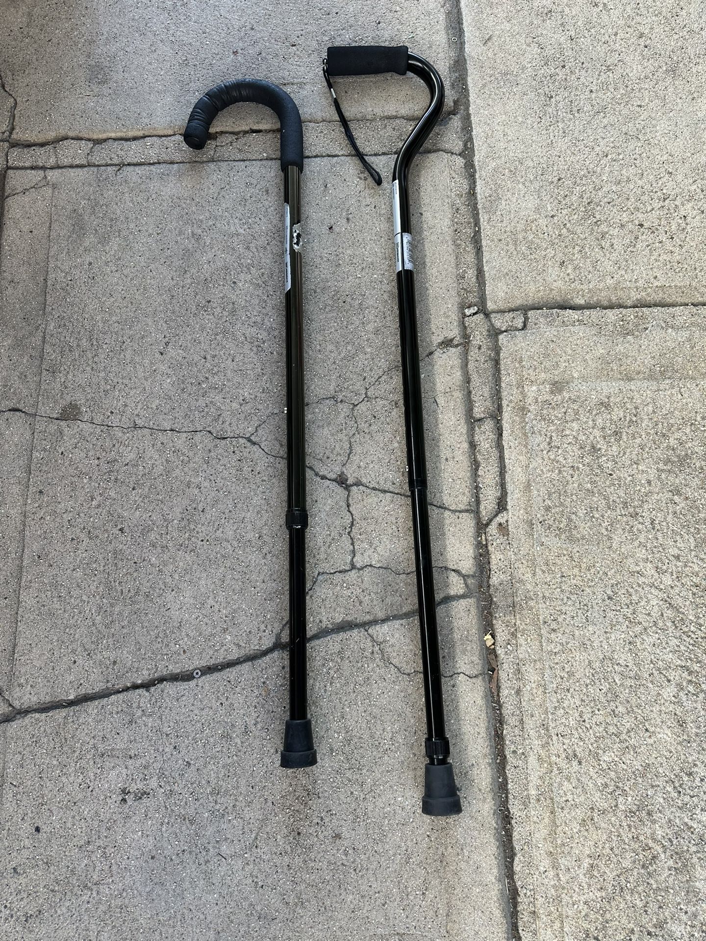 2  Aluminum Walking Canes In Excellent Condition Adjustable  15.00 Each 