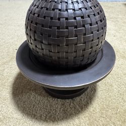 Scott Living Woven Orb Tabletop Fountain - New In Box