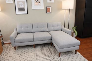 Gray Burrow Nomad Sofa with Reversible Chaise