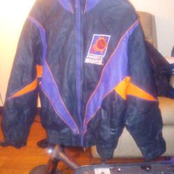 Vintage Pro Player Phoenix Suns Leather Jacket 