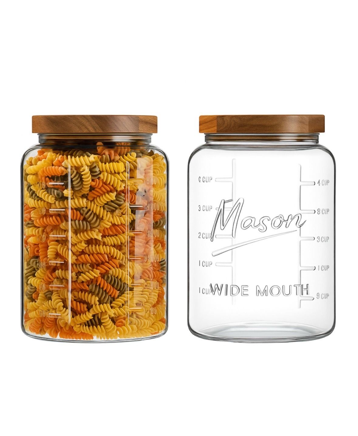 2 1 gallon mason jars