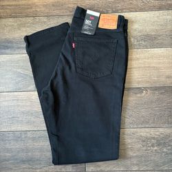 Levi's 501 Original High Rise Easy Through The Hip and Thigh Straight Leg Jeans Black 32x32